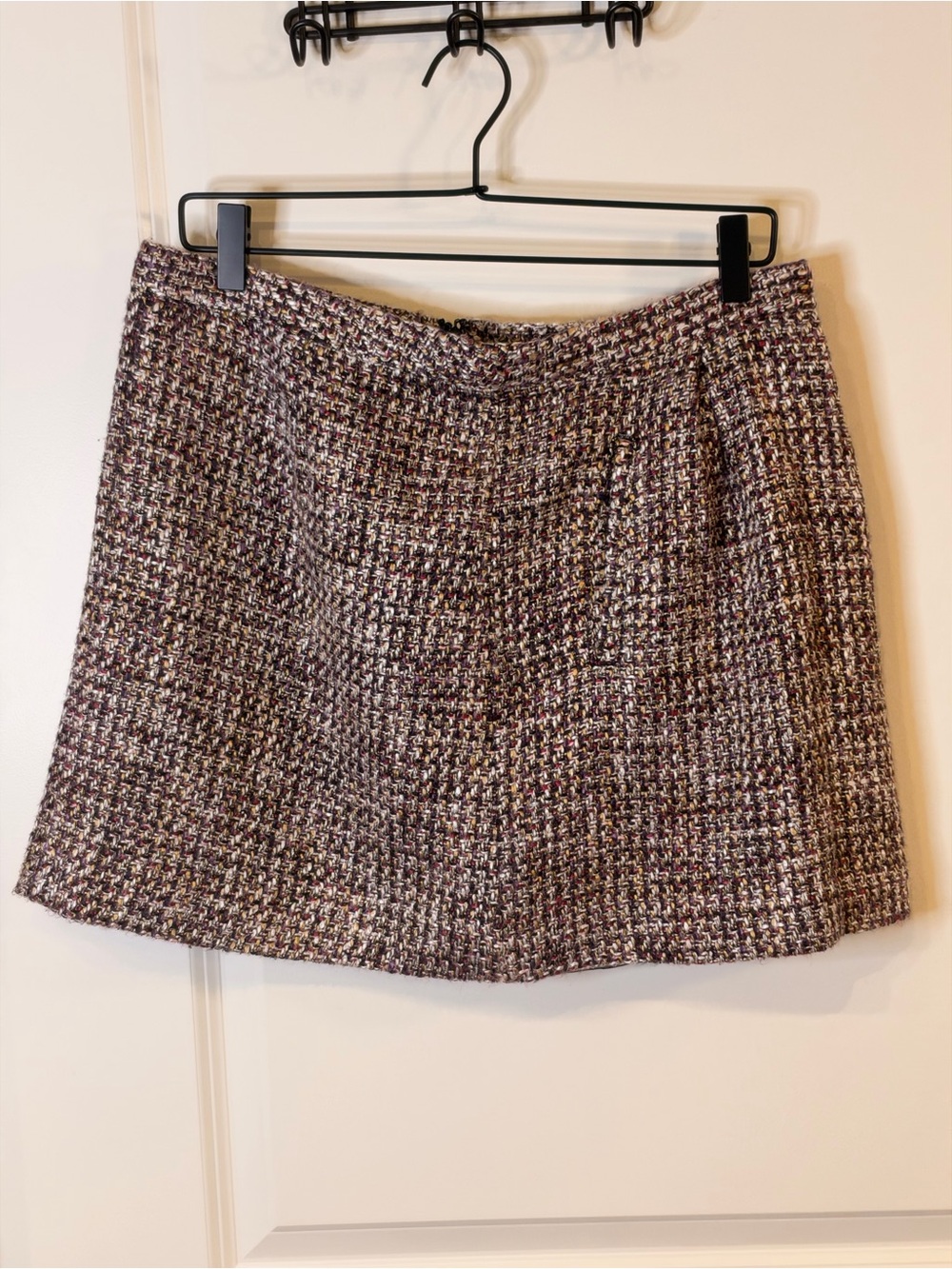GAP Multicolor Bouclé Tweed A-Line Mini Skirt Size 12